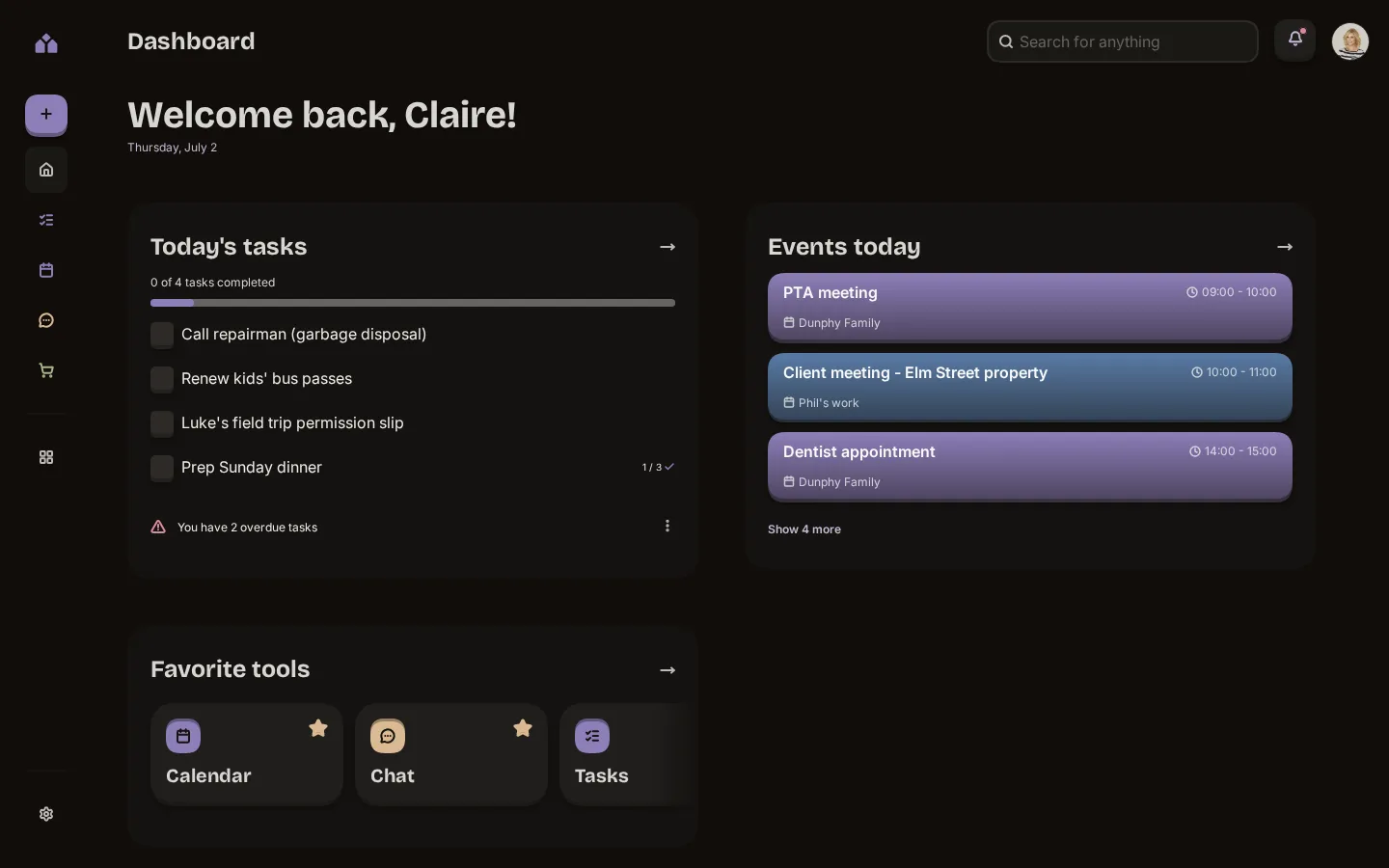 The Yem dashboard in a desktop browser window